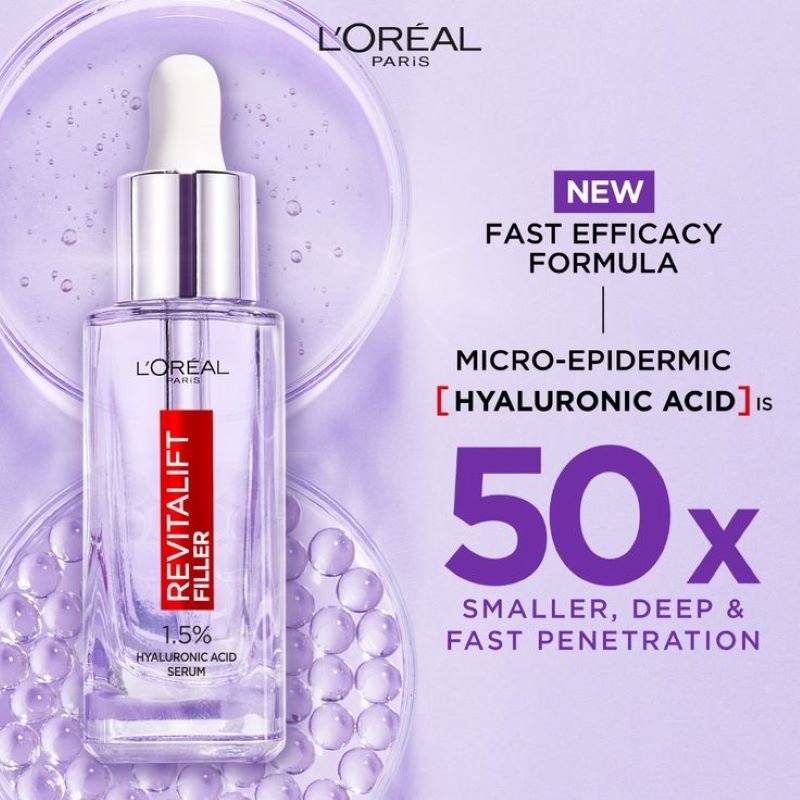 L'oreal Paris Revitalift Filler Hyaluronic Serum 30 ml - Image 2